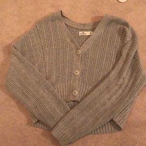 Cropped grey cardigan, NWOT